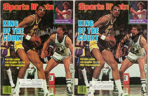Lot of (2) 1985 Kareem Abdul-Jabbar Signed Sports Illustrated Magazines Dated 6/17/1985- King Of The Court (Abdul-Jabbar LOA)